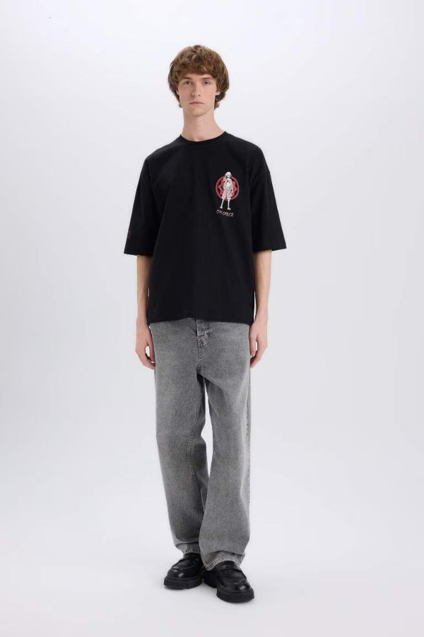 Resim Defacto Erkek  T-shirt B5528AX/BK81