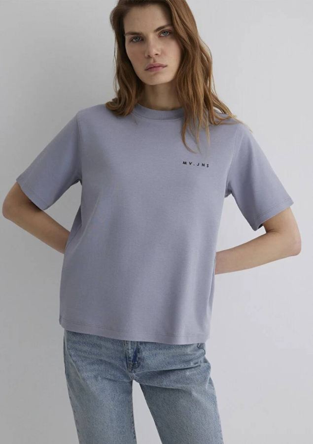 Resim Mavi Regular Kadın  T-shirt M1613148-81919
