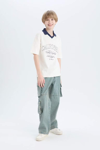 Resim Defacto Erkek Çocuk Kısa Kol T-shirt D9180A8ER105