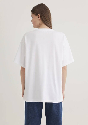 Resim Mavi Baskılı Kadın T-shirt M1600843-70000