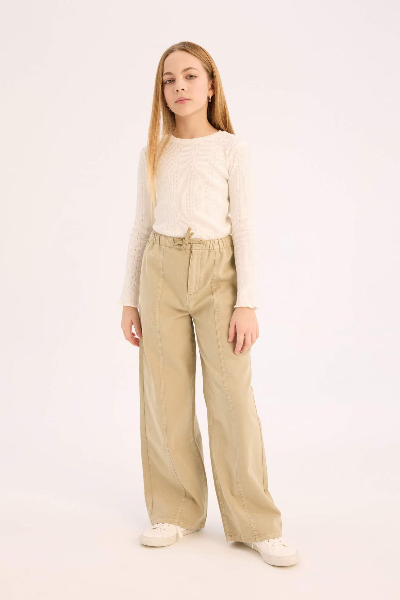 Resim Defacto Kız Çocuk  Kanvas Pantolon D7609A8/BG359
