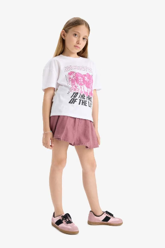 Resim Defacto Kız Çocuk T-shirt E6575A8/WT34