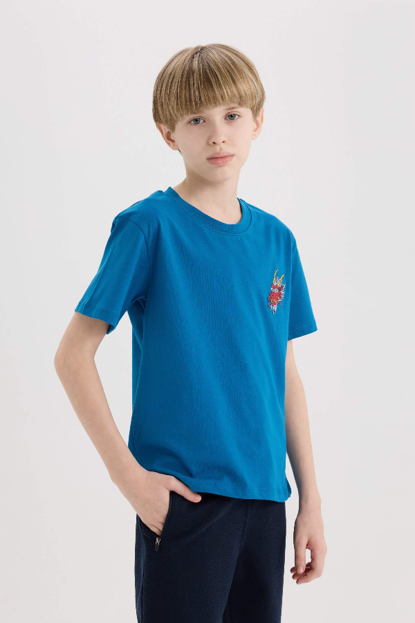 Resim Defacto Erkek Çocuk Kısa Kol T-shirt E0088A8BE183