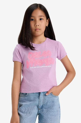 Resim Defacto Kız Çocuk T-shirt E1826A8/PR343