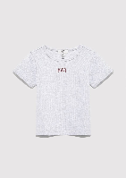 Resim Mavi Baskılı Kız Çocuk T-Shirt M7610350-88467
