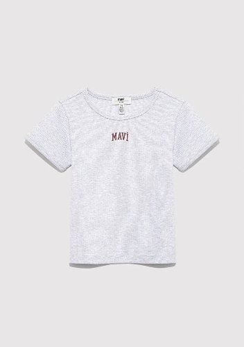 Resim Mavi Baskılı Kız Çocuk T-Shirt M7610350-88467