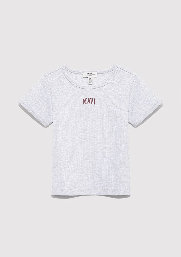 Resim Mavi Baskılı Kız Çocuk T-Shirt M7610350-88467