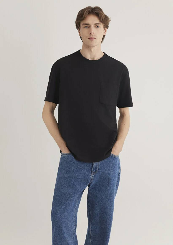 Resim Mavi Cepli Erkek T-Shirt M066248-900