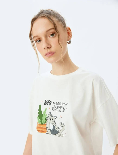 Resim Koton Kadın T-shirt 5SAL10222IK