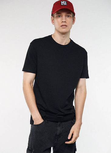 Resim Mavi Kısa Kol Erkek T-Shirt M066249-900