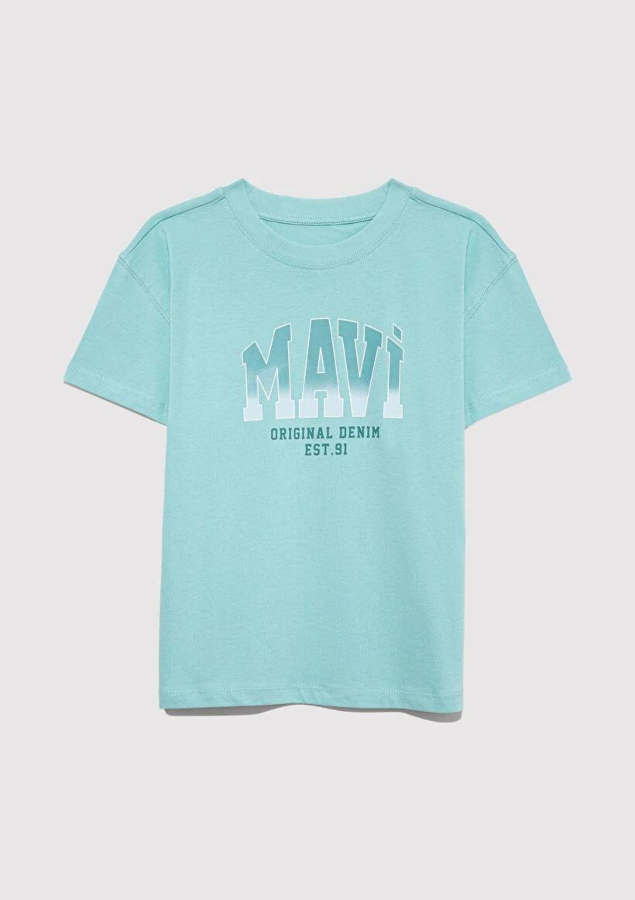 Resim Mavi Jenerik Kız Çocuk T-Shirt M7610386-71748