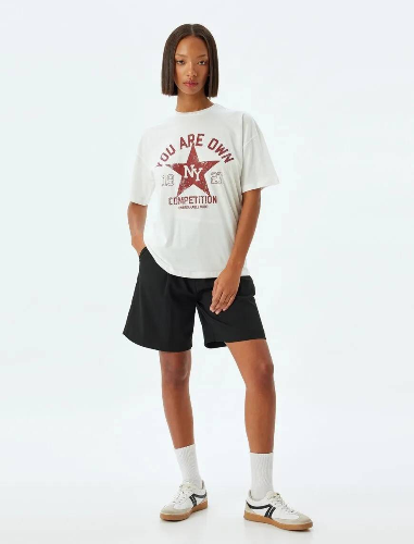 Resim Koton Kadın Kısa Kol T-shirt 5SAL10117IK