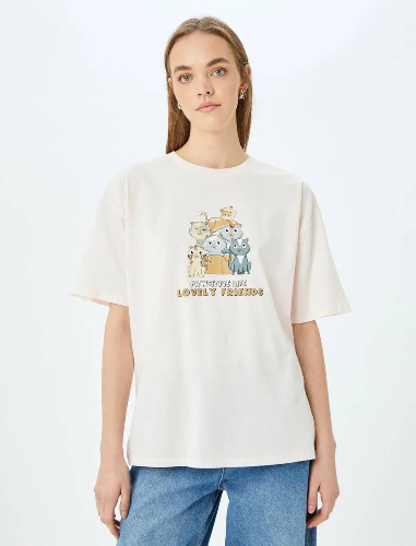 Resim Koton Kadın T-shirt 5SAL10091IK