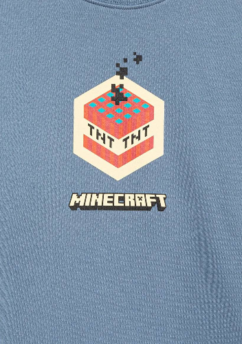 Resim Mavi Minecraft Baskılı Erkek Çocuk Sweat M6S10130-85518