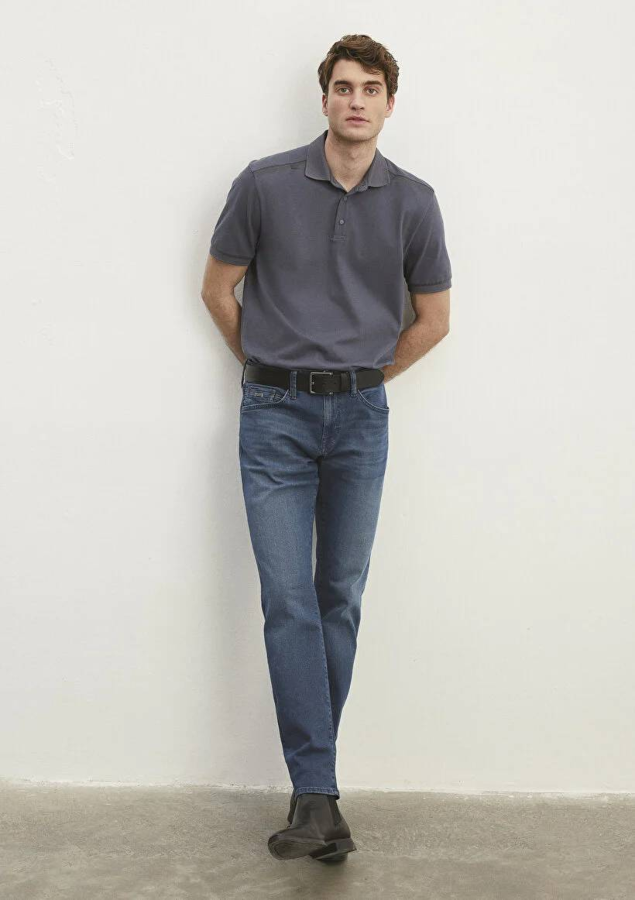 Resim Mavi JAKE Erkek Jean Pantolon M0042286546