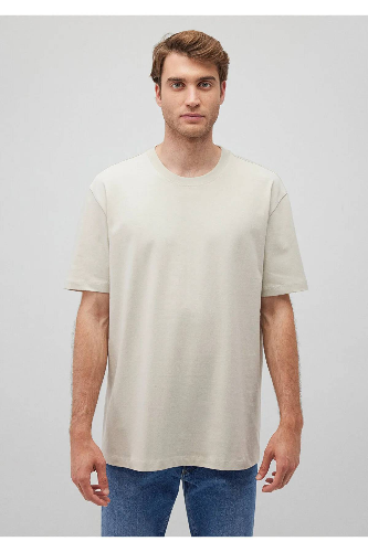 Resim Mavi Kısa Kol Erkek T-Shirt M066249-70144
