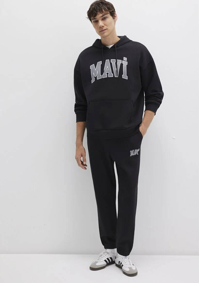 Resim Mavi Baskılı Erkek Sweat M067149-902