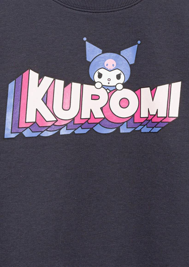 Resim Mavi Kuromi Baskılı Kız Çocuk Sweat M7S10139-70087