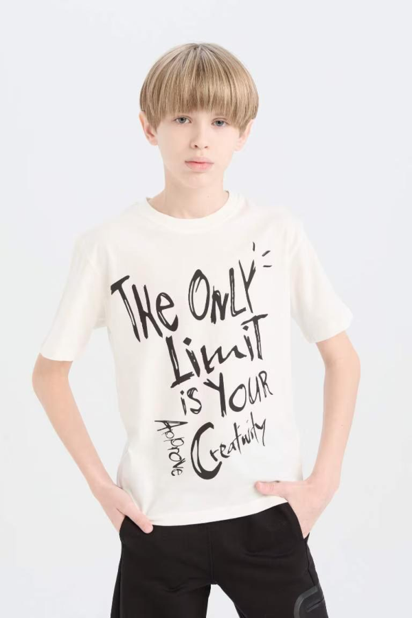 Resim Defacto Erkek Çocuk Kısa Kol T-shirt E0963A8WT32