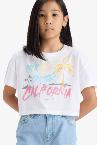 Resim Defacto Kız Çocuk  T-shirt E0388A8/WT34