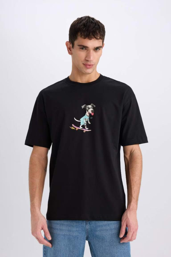 Resim Defacto Erkek  T-shirt D7354AXBK81
