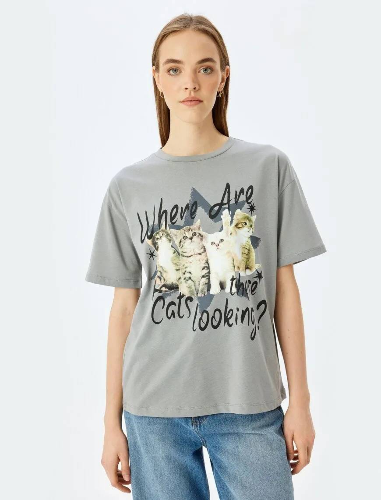 Resim Koton Kadın T-shirt 5SAL10139IK