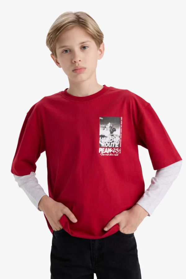 Resim Defacto Erkek Çocuk Uzun Kol T-shirt E9591A8/BR196