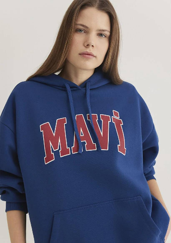 Resim M1600361-82625 Mavi Kadın Sweat