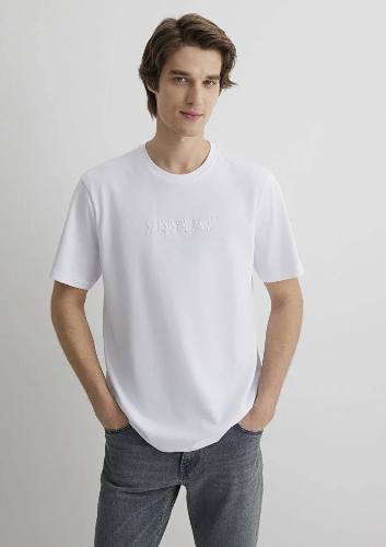 Resim Mavi Regular Erkek  T-shirt M0612644-620