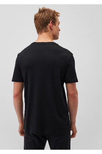 Resim Mavi Basıc Erkek T-Shirt M0610360-900