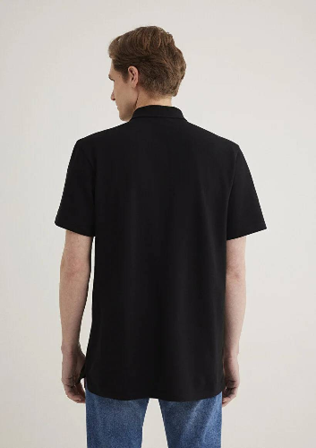 Resim Mavi Half Zıp Polo Erkek T-Shirt M0612525-900
