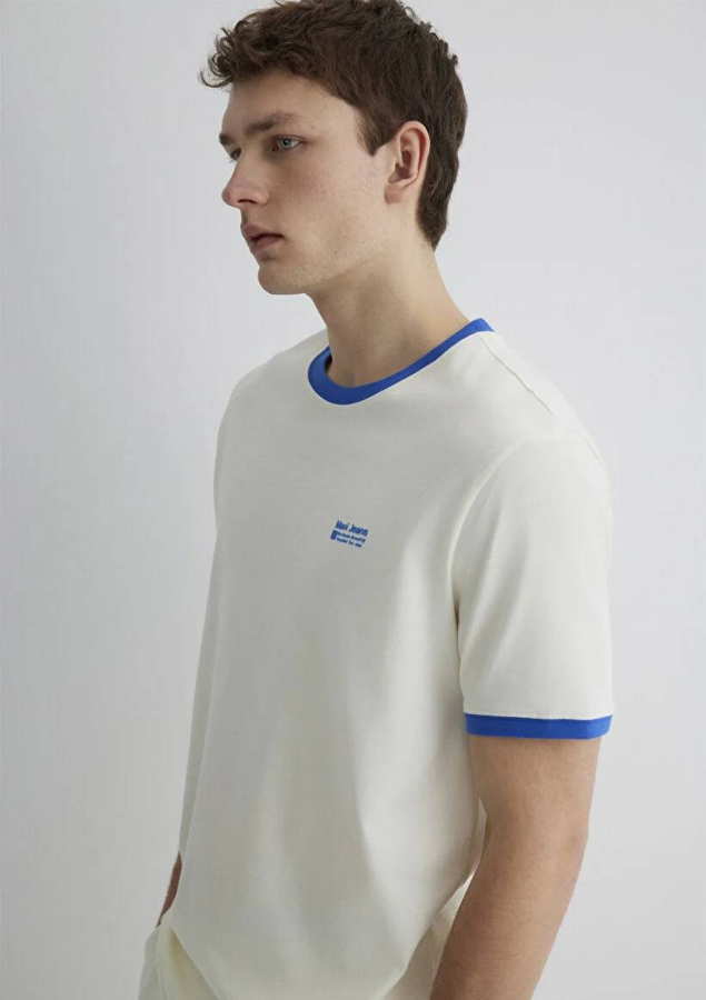 Resim Mavi Erkek T-shirt