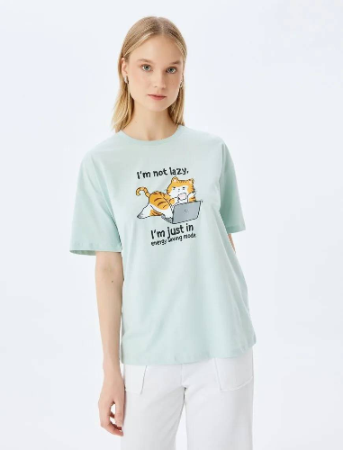 Resim Koton Kadın T-shirt 5SAL10107IK