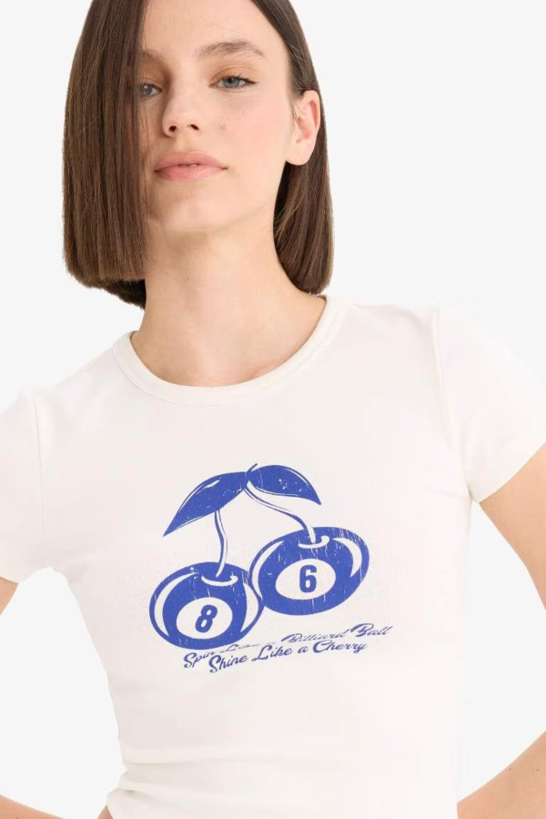 Resim Defacto Kadın T-shirt E8476AX/WT32