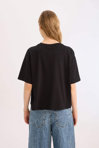 Resim Defacto Kadın Kısa Kol T-shirt E0291AX/BK81