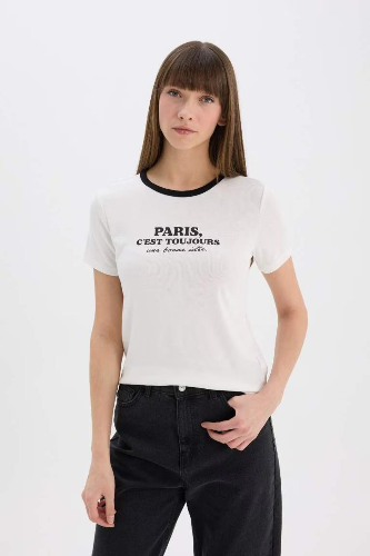 Resim Defacto Kadın T-shirt E5065AX/ER105