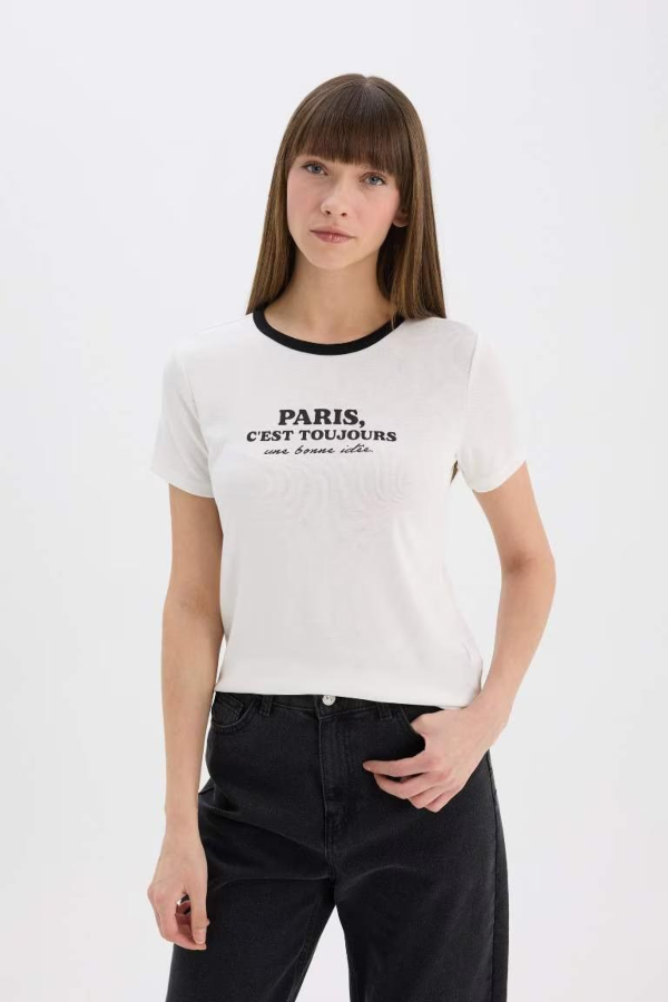 Resim Defacto Kadın T-shirt E5065AX/ER105