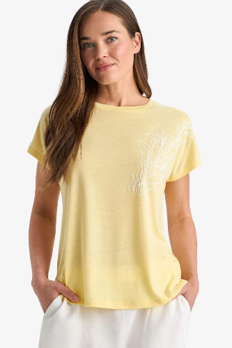 Resim Defacto Kadın T-shirt F2775AX/YL115