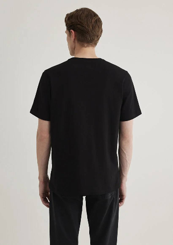 Resim Mavi Logo Erkek T-shirt M0611714-900