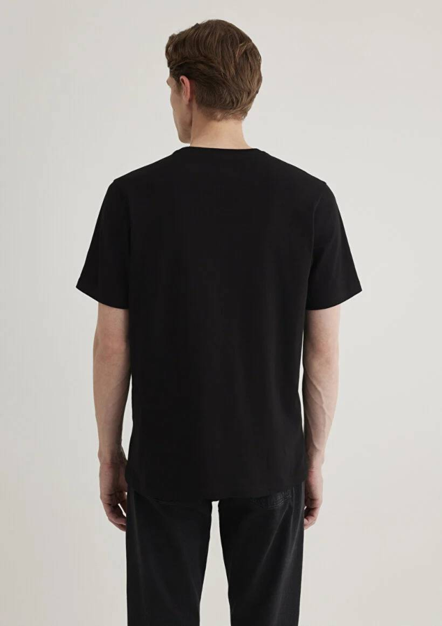 Resim Mavi Logo Erkek T-shirt M0611714-900