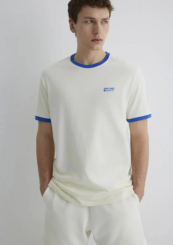 Resim Mavi Erkek T-shirt