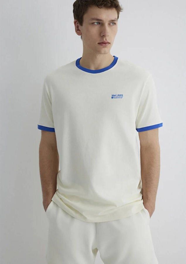 Resim Mavi Erkek T-shirt