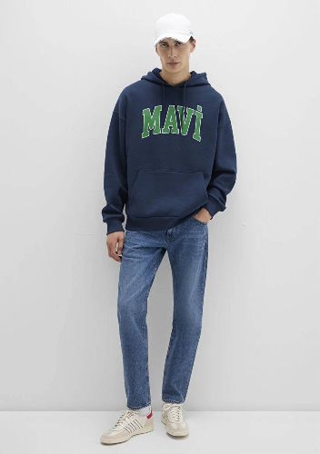 Resim Mavi Baskılı Erkek Sweat M067149-29743