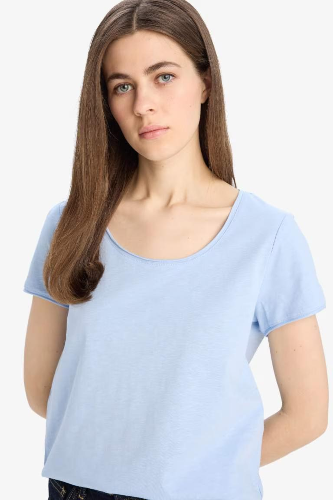 Resim Defacto Kadın Kısa Kol T-shirt K1508AZ/BE196
