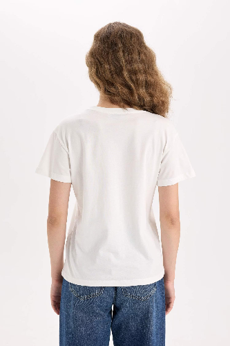 Resim Defacto Kadın Kısa Kol T-shirt D9598AXWT32