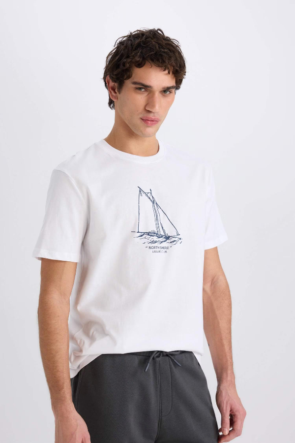 Resim Defacto Erkek  T-shirt D7939AXWT34