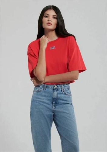 Resim Mavi Yuvarlak Yaka Kısa Kollu Penye Tişört Na Kadın T-Shirt M1611585-71083