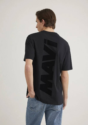 Resim Mavi Mavi Baskılı Erkek T-Shirt M0611313-900
