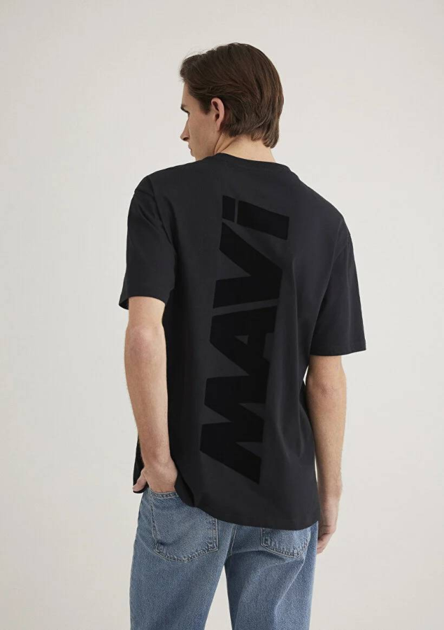 Resim Mavi Mavi Baskılı Erkek T-Shirt M0611313-900