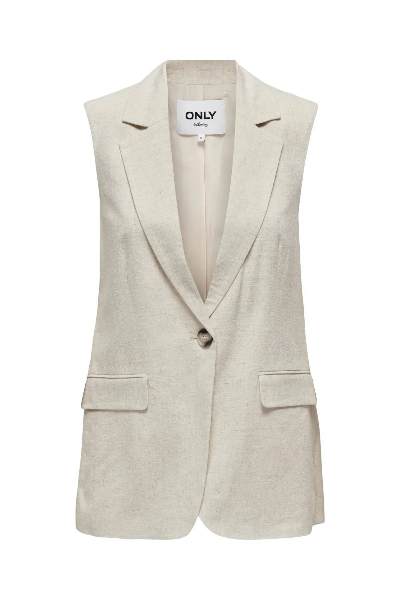 Resim Only Onlırıs-Sıesta S/L Lınen Bl Vest Tlr Kadın Yelek 15348125